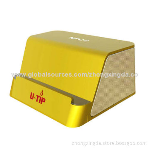 U-tip Built-in Mic Mobile Phone Rechargeable Bluetooth Sound Box with Two Speakers, 3.5mm Aux Port